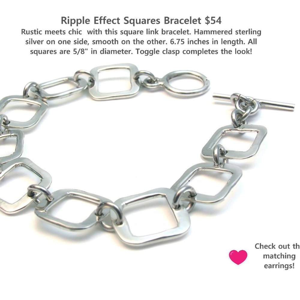 Ripple Effect Squares Bracelet